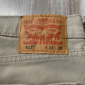 LEVI'S 513 33 x 30 TAN JEANS